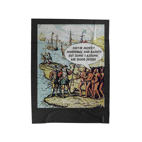 Great, More Immigrants From Another Shithole Country Funny Anti Trump Velveteen Blanket