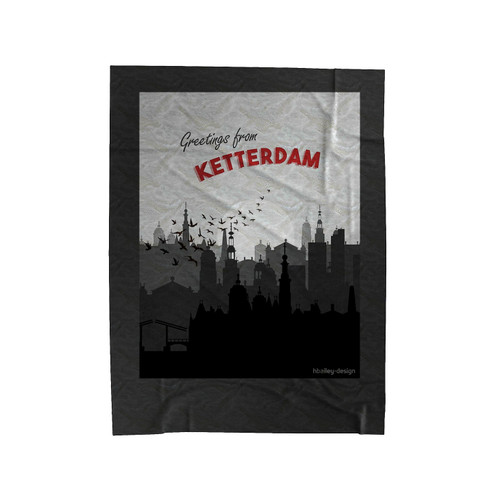 Greetings From Ketterdam Six Of Crows Postcard Velveteen Blanket