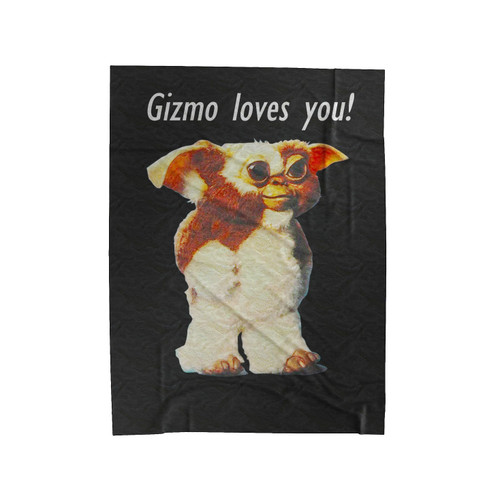 Gremlins Gizmo Love You Velveteen Blanket