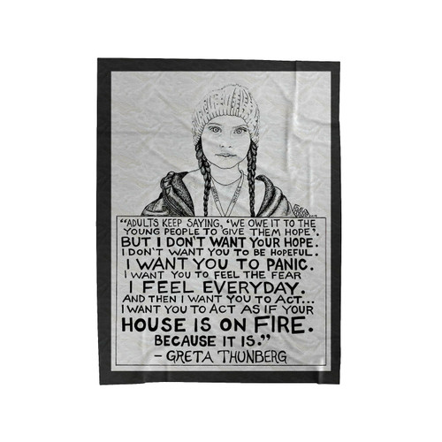 Greta Thunberg Velveteen Blanket