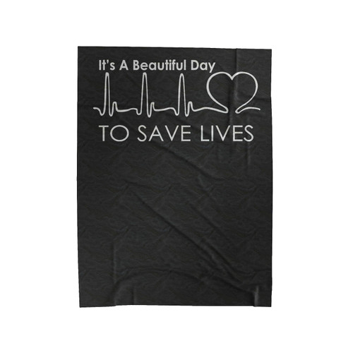 Greys Anatomy It's A Beautiful Day To Save Lives Velveteen Blanket