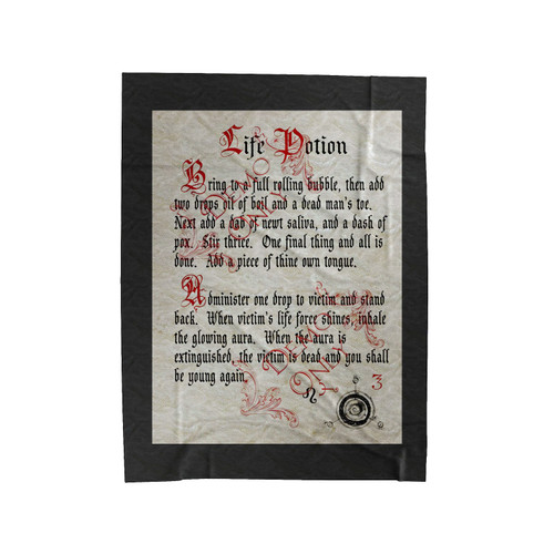 Grimoire Spell Herbs Magic Witch And Book Of Shadows Hocus Pocus Sanderson Velveteen Blanket