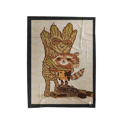 Groot Rocket Velveteen Blanket