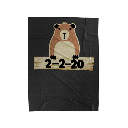 Groundhog Day February 2 2020 Velveteen Blanket