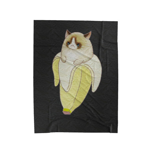 Grumpy Banana Velveteen Blanket