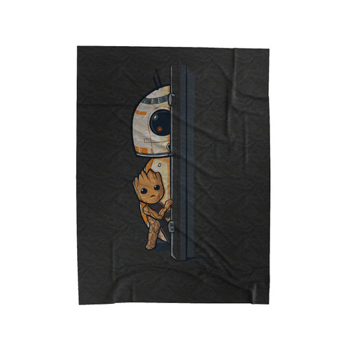 Guardians Of The Galaxy Groot And Bb8 1 Velveteen Blanket
