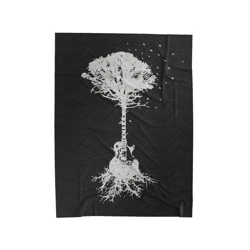 Guitar Tree Outdoors Music Velveteen Blanket
