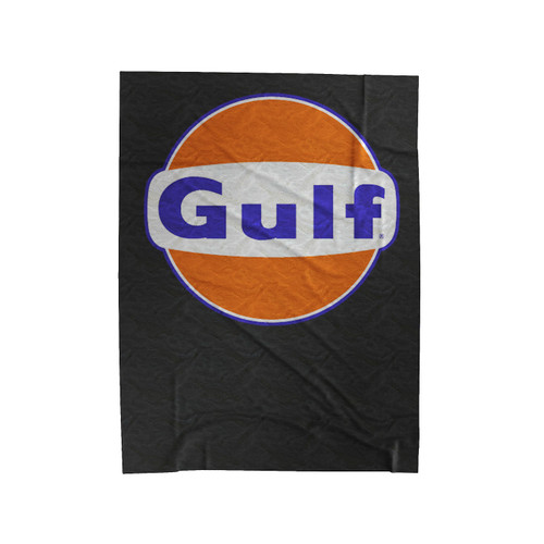 Gulf Oil Rusty Vintage Velveteen Blanket