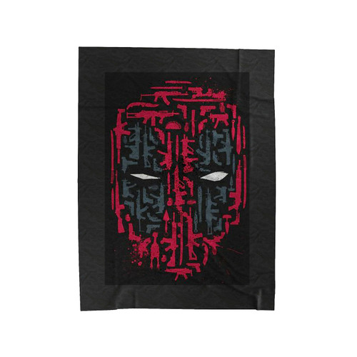 Gun Face Deadpool Funny Deadpool Parody Velveteen Blanket