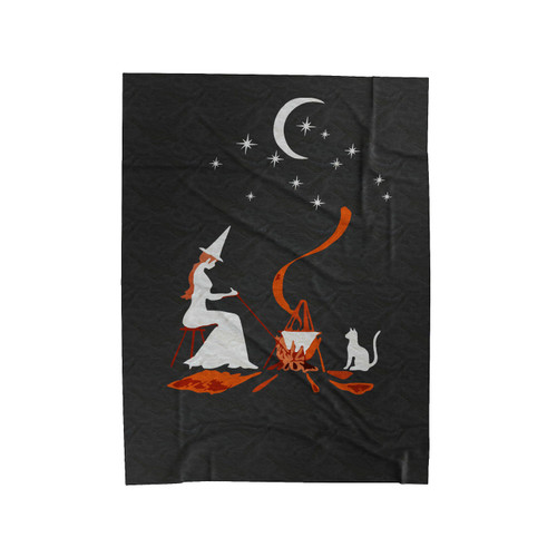 Halloween Halloween Witch Gypsy Witch Vintage Halloween All Hallows Eve Velveteen Blanket