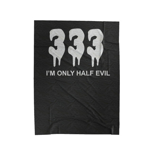 Halloween Witch Please I'm Only Half Evil Velveteen Blanket