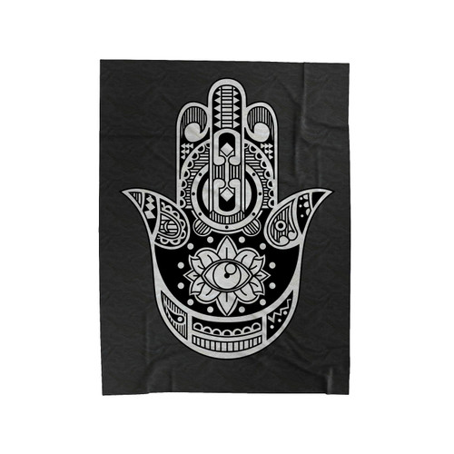 Hamsa Hand Boho Tumblr Hipster Aztec Velveteen Blanket