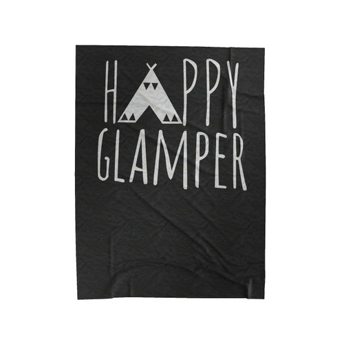 Happy Glamper Camping Glamping Happy Camper Velveteen Blanket