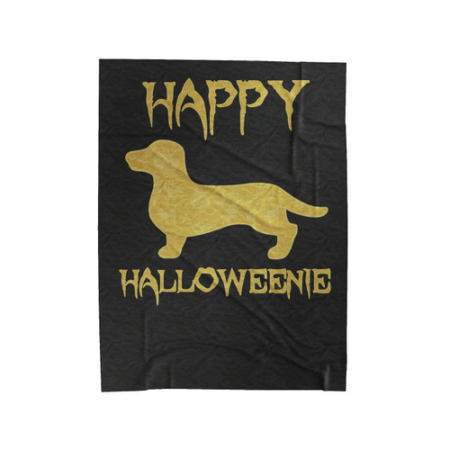 Happy Halloweenie Funny Dachshund Velveteen Blanket