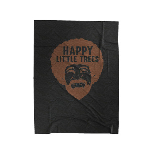 Happy Little Trees 1 Velveteen Blanket