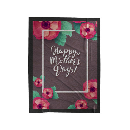 Happy Mothers Day Beautiful Velveteen Blanket