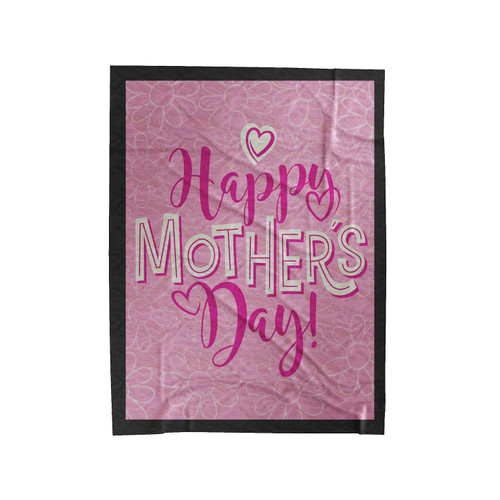 Happy Mothers Day Calligraphy Velveteen Blanket