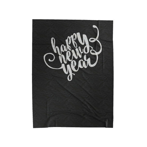 Happy New Year Hand Lettering New Year Greeting Velveteen Blanket