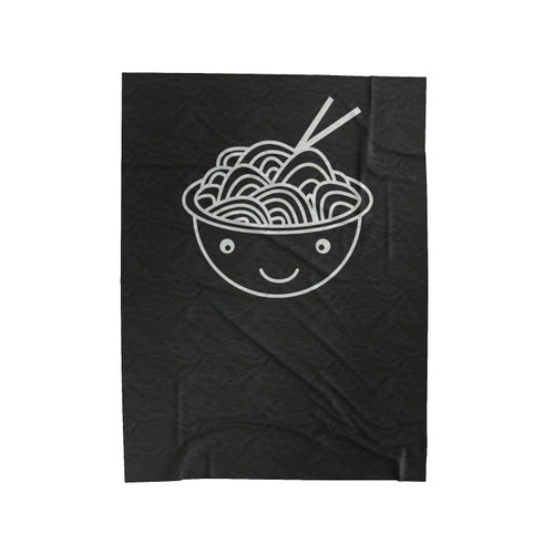 Happy Soba Hipster Graphic Kawaii Hipster Velveteen Blanket