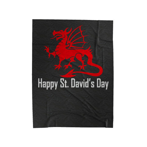 Happy St David's Day Velveteen Blanket