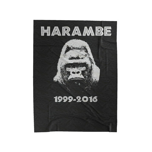 Harambe Gorilla Harambe 1999 - 2016 Rip Harambe Velveteen Blanket