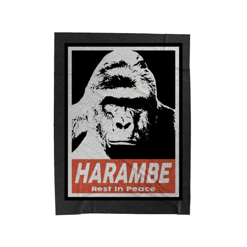Harambe Gorilla R I P Velveteen Blanket