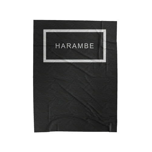 Harambe Minimal In Frame Line Velveteen Blanket