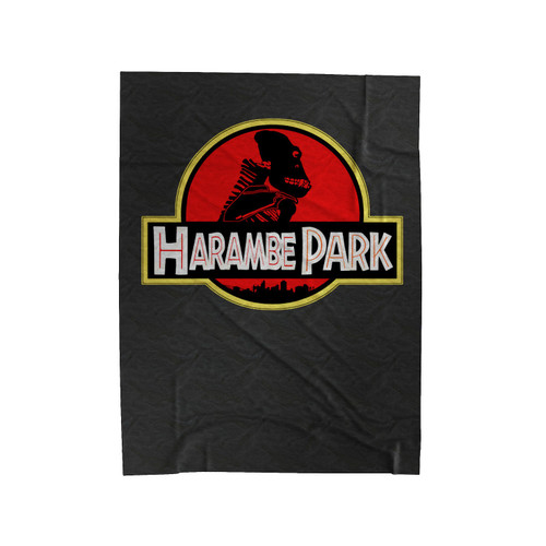 Harambe Park Jurassic Park Parody Velveteen Blanket