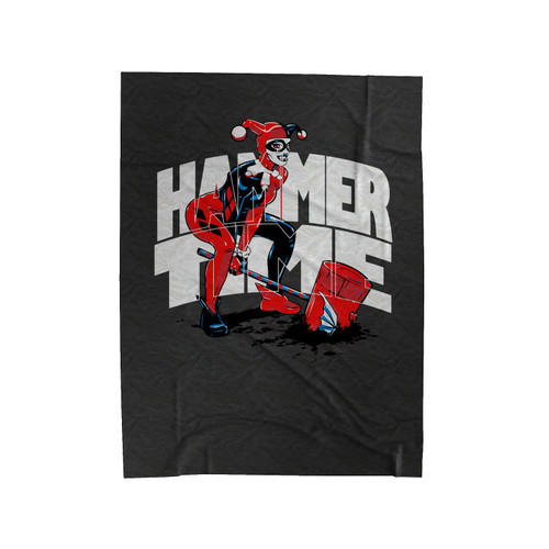 Harley Queen Its Hammer Time Velveteen Blanket