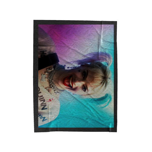 Harley Quinn Beautiful Blonde Girl Velveteen Blanket