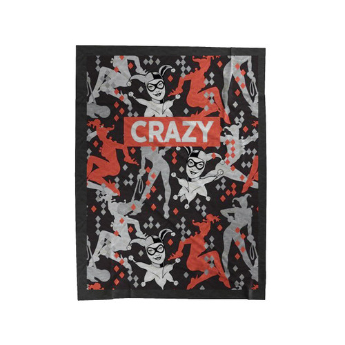Harley Quinn Crazy Velveteen Blanket