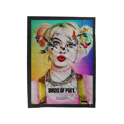 Harley Quinn Sees Birds Velveteen Blanket