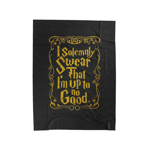 Harry Pottter I Solemnly Swear Im Up To No Good Gold Velveteen Blanket
