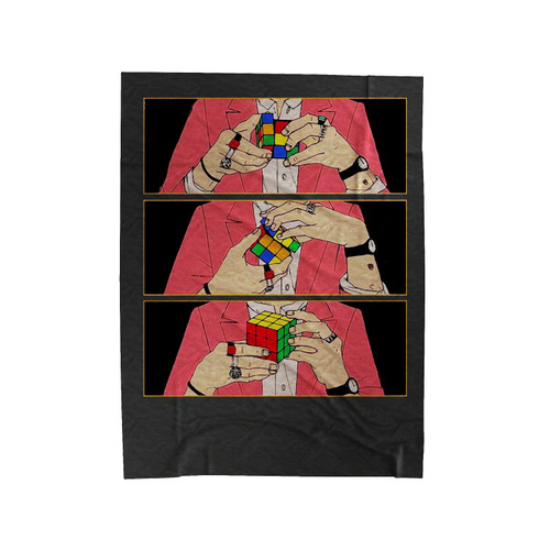 Harry Styles Rubix Cube Velveteen Blanket