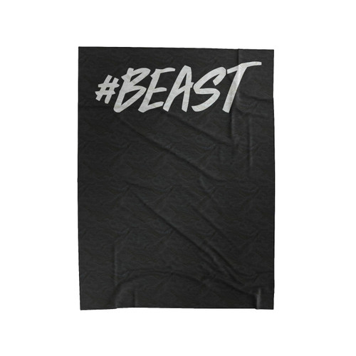 Hashtag Beast #Beast Gym Nerd Workout Funny Velveteen Blanket