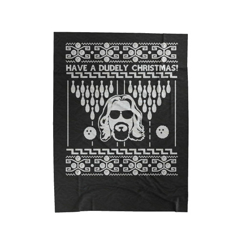 Have A Dudely Christmas Ugly Dude Ugly Christmas Pullover Velveteen Blanket