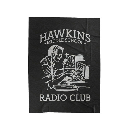 Hawkins Middle School Radio Club Velveteen Blanket
