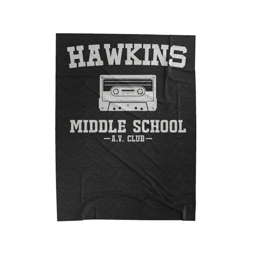 Hawkins Middle School Tape Velveteen Blanket