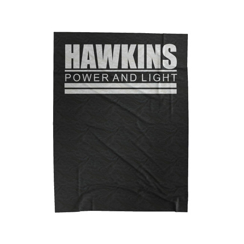 Hawkins Power & Light Stranger Things Inspired Velveteen Blanket