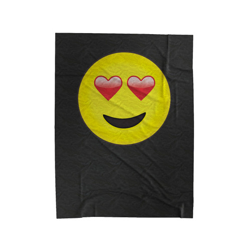 Heart Eyes Emoji Art Emoji In Love Velveteen Blanket