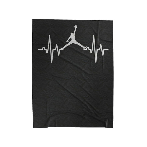 Heartbeat Basketball Player Velveteen Blanket
