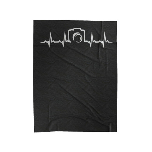 Heartbeat Camera Vinly Decal Velveteen Blanket