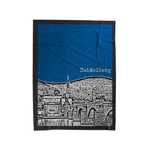 Heidelberg Germany City Skyline Velveteen Blanket