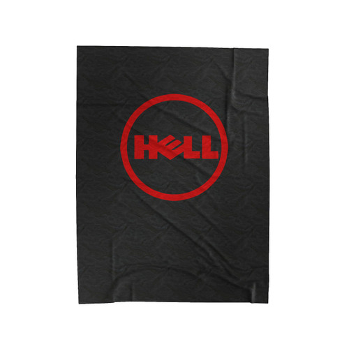 Hell Logo Spoof Satanic Dark Evil Heaven Velveteen Blanket