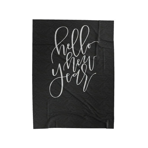 Hello 2017 New Years Happy New Year Hand Illustrated Style Printed Velveteen Blanket