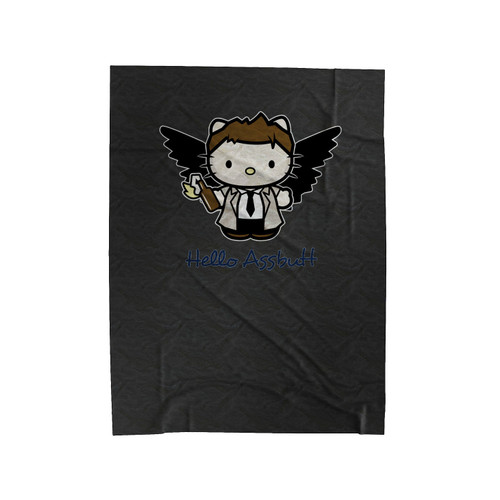 Hello Assbutt Velveteen Blanket