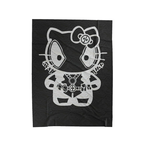 Hello Kitty Superheroes Deadpool Velveteen Blanket