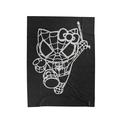 Hello Kitty Superheroes Spiderman Velveteen Blanket