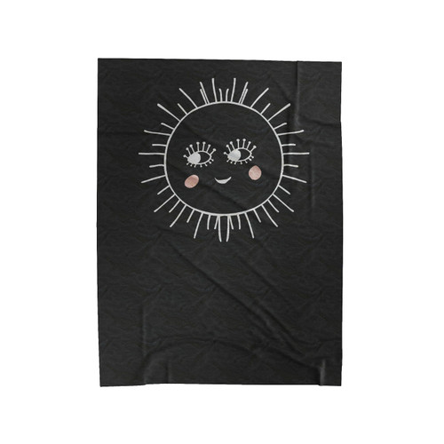 Hello Sunshine Sun Shy Cute Velveteen Blanket