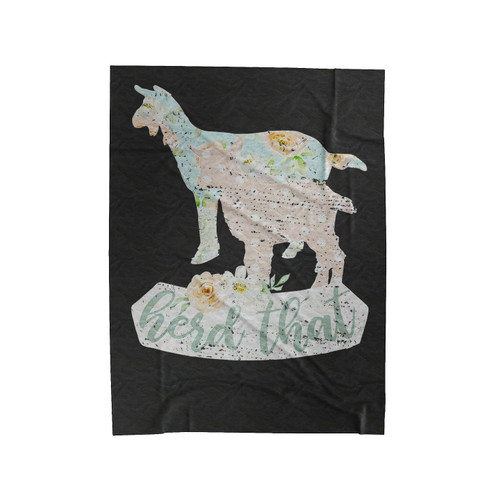 Herd That Goat Velveteen Blanket